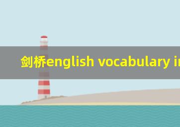 剑桥english vocabulary in use